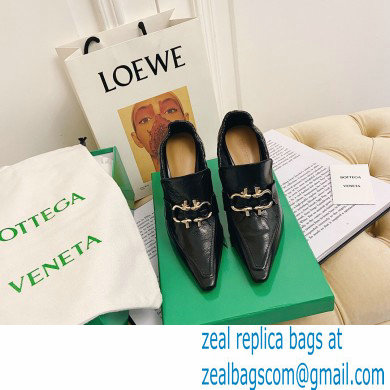 Bottega Veneta Heel 8.5cm THE MADAME Horsebit Pumps in Crush Nappa Black 2021 - Click Image to Close