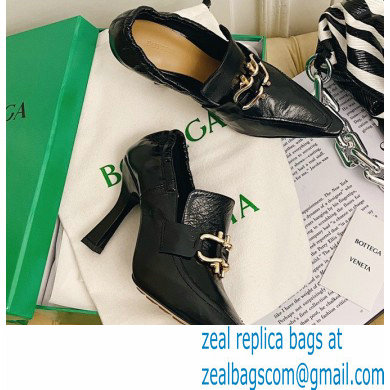 Bottega Veneta Heel 8.5cm THE MADAME Horsebit Pumps in Crush Nappa Black 2021