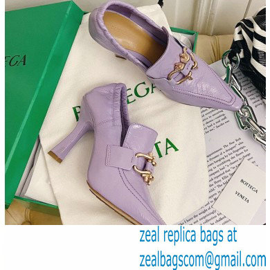 Bottega Veneta Heel 8.5cm THE MADAME Horsebit Pumps in Crush Nappa Lavender 2021