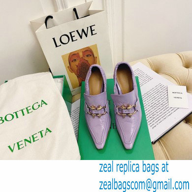 Bottega Veneta Heel 8.5cm THE MADAME Horsebit Pumps in Crush Nappa Lavender 2021 - Click Image to Close