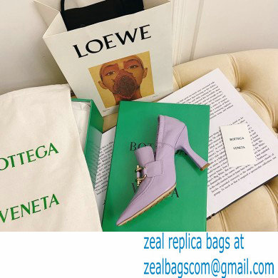 Bottega Veneta Heel 8.5cm THE MADAME Horsebit Pumps in Crush Nappa Lavender 2021 - Click Image to Close