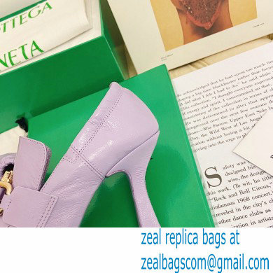 Bottega Veneta Heel 8.5cm THE MADAME Horsebit Pumps in Crush Nappa Lavender 2021 - Click Image to Close