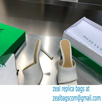 Bottega Veneta Heel 9cm Square Sole Stretch Mules Sandals Creamy 2021