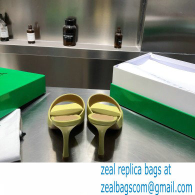 Bottega Veneta Heel 9cm Square Sole Stretch Mules Sandals Pear Green 2021