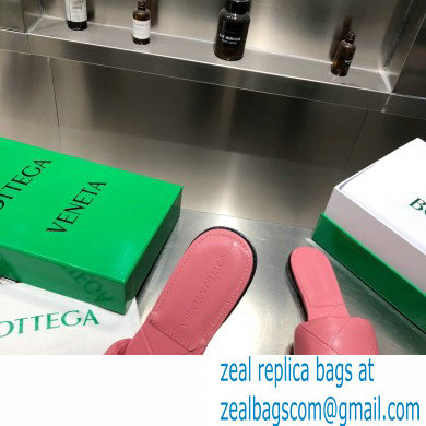 Bottega Veneta Square Sole Quilted The Rubber Lido Flat Slides Sandals Pink 2021