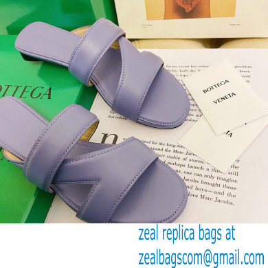 Bottega Veneta THE BAND Calf Leather Flat Sandals Lavender 2021