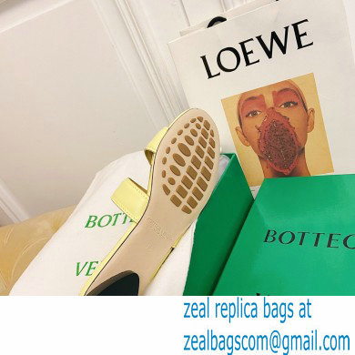 Bottega Veneta THE BAND Calf Leather Flat Sandals Yellow 2021 - Click Image to Close