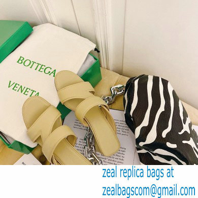 Bottega Veneta THE BAND Calf Leather Mules Sandals Beige 2021