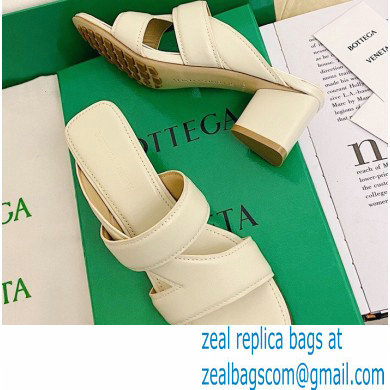 Bottega Veneta THE BAND Calf Leather Mules Sandals Creamy 2021