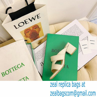 Bottega Veneta THE BAND Calf Leather Mules Sandals Creamy 2021