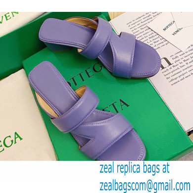 Bottega Veneta THE BAND Calf Leather Mules Sandals Lavender 2021