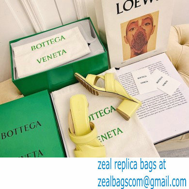 Bottega Veneta THE BAND Calf Leather Mules Sandals Yellow 2021 - Click Image to Close