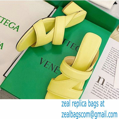 Bottega Veneta THE BAND Calf Leather Mules Sandals Yellow 2021