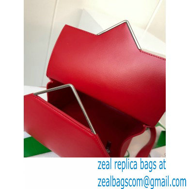 Bottega Veneta THE CLIP Squared Shoulder Bag in Box Calf Red 2021