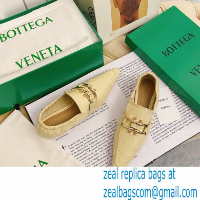 Bottega Veneta THE MADAME Horsebit Moccasins in Crush Nappa Beige 2021