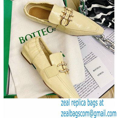 Bottega Veneta THE MADAME Horsebit Moccasins in Crush Nappa Beige 2021