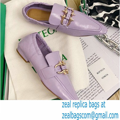 Bottega Veneta THE MADAME Horsebit Moccasins in Crush Nappa Lavender 2021