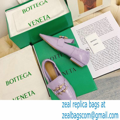 Bottega Veneta THE MADAME Horsebit Moccasins in Crush Nappa Lavender 2021