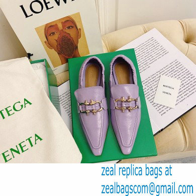 Bottega Veneta THE MADAME Horsebit Moccasins in Crush Nappa Lavender 2021