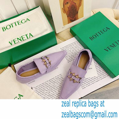 Bottega Veneta THE MADAME Horsebit Moccasins in Crush Nappa Lavender 2021 - Click Image to Close
