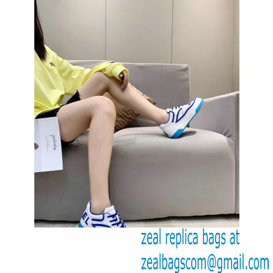 Chanel Back Logo Sneakers White/Blue 2021