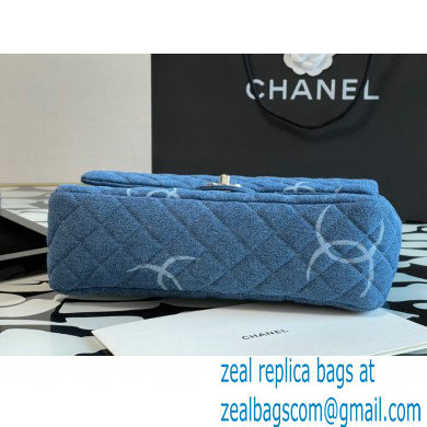 Chanel Denim Classic Flap Jumbo/Large Bag Blue 2021