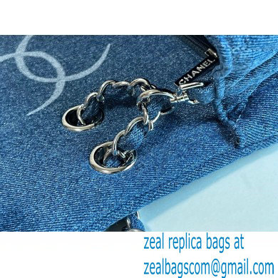Chanel Denim Classic Flap Jumbo/Large Bag Blue 2021