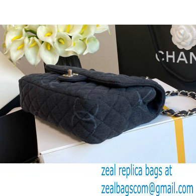Chanel Denim Classic Flap Medium Bag Black 2021