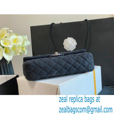 Chanel Denim Classic Flap Medium Bag Black 2021