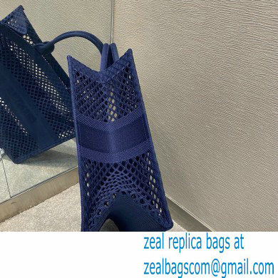 Dior Book Tote Bag in Blue Mesh Embroidery 2021 - Click Image to Close