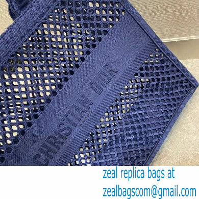 Dior Book Tote Bag in Blue Mesh Embroidery 2021 - Click Image to Close