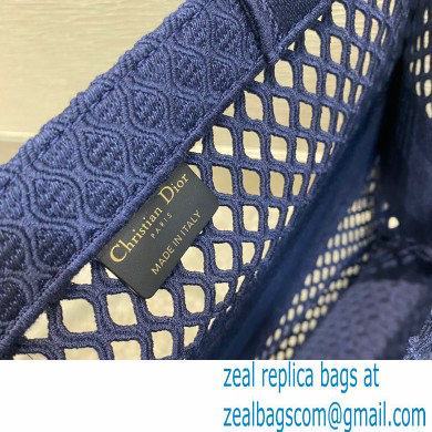 Dior Book Tote Bag in Blue Mesh Embroidery 2021 - Click Image to Close