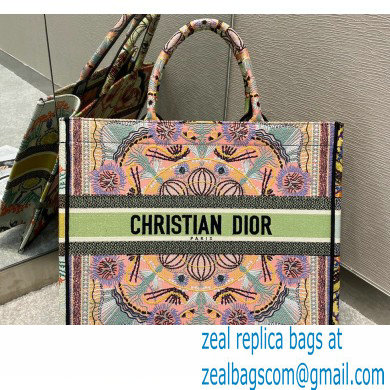 Dior Book Tote Bag in Multicolor Lights Embroidery 2021 - Click Image to Close