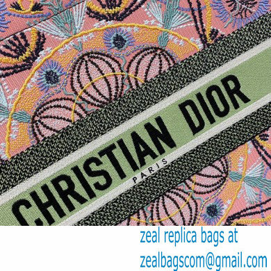 Dior Book Tote Bag in Multicolor Lights Embroidery 2021