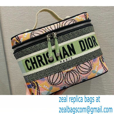 Dior Diortravel Vanity Case Bag in Multicolor Lights Embroidery 2021 - Click Image to Close