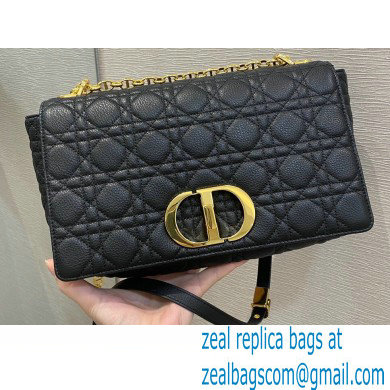 Dior Large Caro Bag in Soft Cannage Calfskin Black 2021