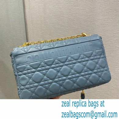 Dior Large Caro Bag in Soft Cannage Calfskin Cloud Blue 2021 - Click Image to Close