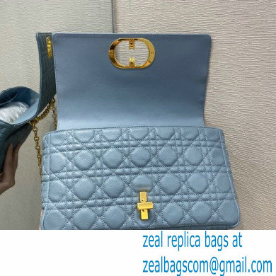 Dior Large Caro Bag in Soft Cannage Calfskin Cloud Blue 2021