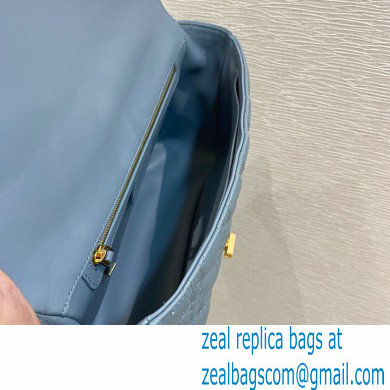 Dior Large Caro Bag in Soft Cannage Calfskin Cloud Blue 2021