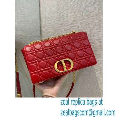 Dior Large Caro Bag in Soft Cannage Calfskin Red 2021 - Click Image to Close