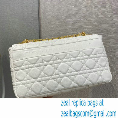 Dior Large Caro Bag in Soft Cannage Calfskin White 2021 - Click Image to Close