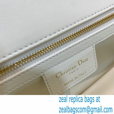 Dior Large Caro Bag in Soft Cannage Calfskin White 2021