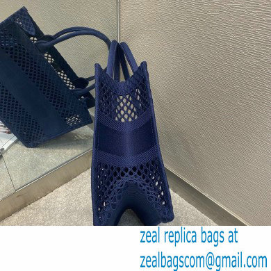Dior Small Book Tote Bag in Blue Mesh Embroidery 2021 - Click Image to Close