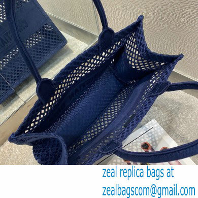 Dior Small Book Tote Bag in Blue Mesh Embroidery 2021 - Click Image to Close