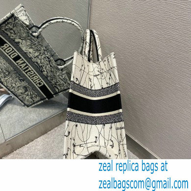 Dior Small Book Tote Bag in Multicolor Zodiac Embroidery 2021