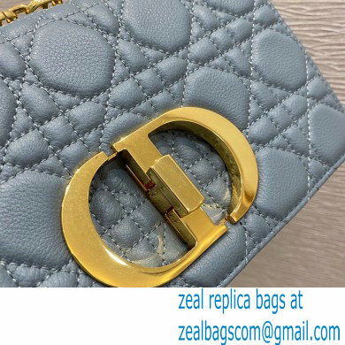 Dior Small Caro Bag in Soft Cannage Calfskin Cloud Blue 2021