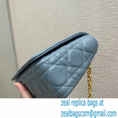 Dior Small Caro Bag in Soft Cannage Calfskin Cloud Blue 2021