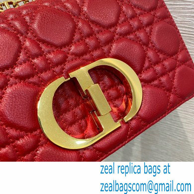 Dior Small Caro Bag in Soft Cannage Calfskin Red 2021 - Click Image to Close