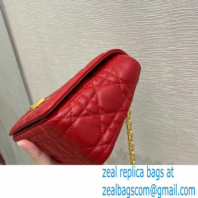 Dior Small Caro Bag in Soft Cannage Calfskin Red 2021 - Click Image to Close