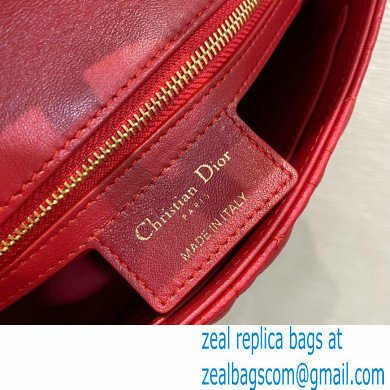 Dior Small Caro Bag in Soft Cannage Calfskin Red 2021